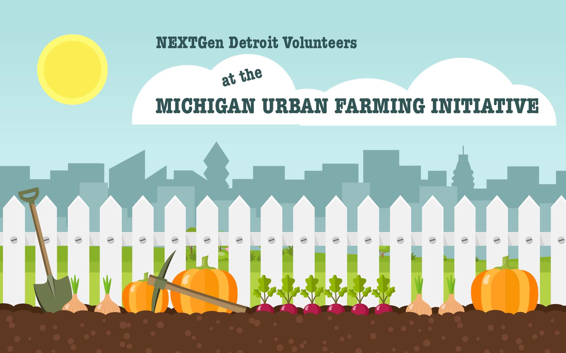NEXTGen Detroit Volunteers at The Michigan Urban Farming Initiative